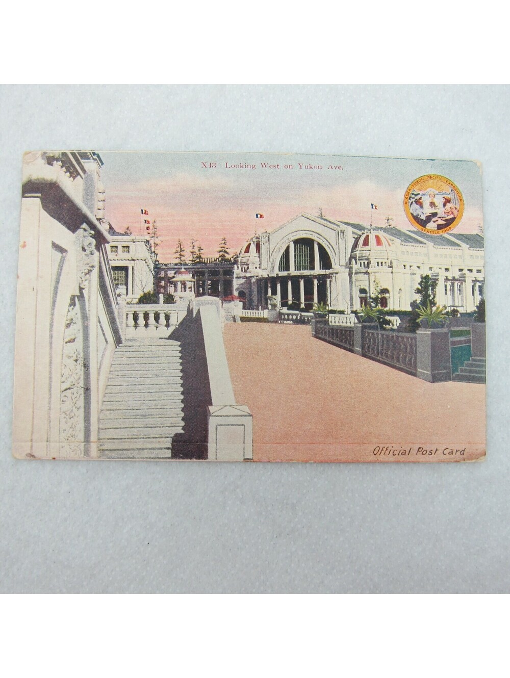 1909 Seattle Worlds Fair Postcard Yukon Ave Alaska Yukon Pacific Exposition RARE